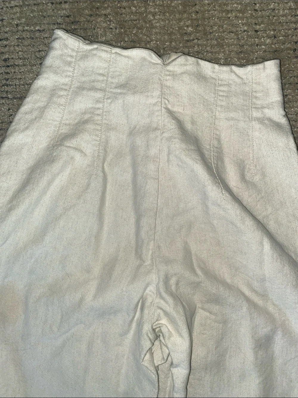 Zara high-Waist Wide-Leg  cotton linen blend  24” inseam for a cropped leg